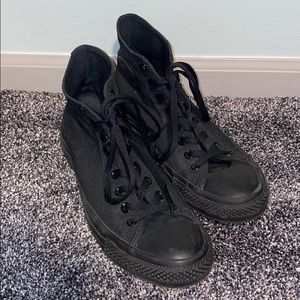 Black Monochrome High Top Converse
